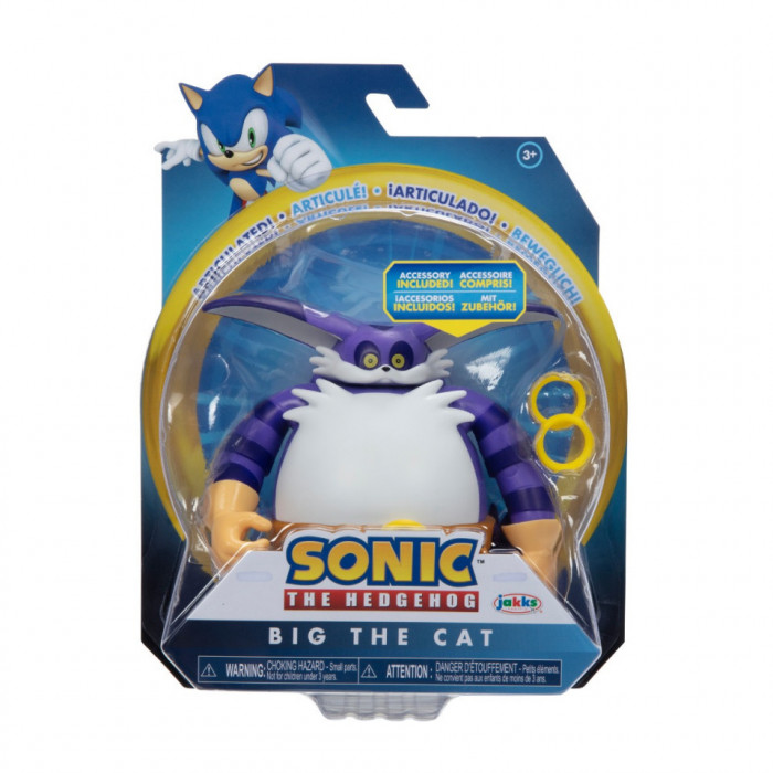 Sonic - Figurina articulata 10 cm, S11, Modern Big the Cat