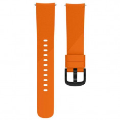 Curea silicon, compatibila Garmin Vivoactive 3, telescoape Quick Release, 20mm, Orange