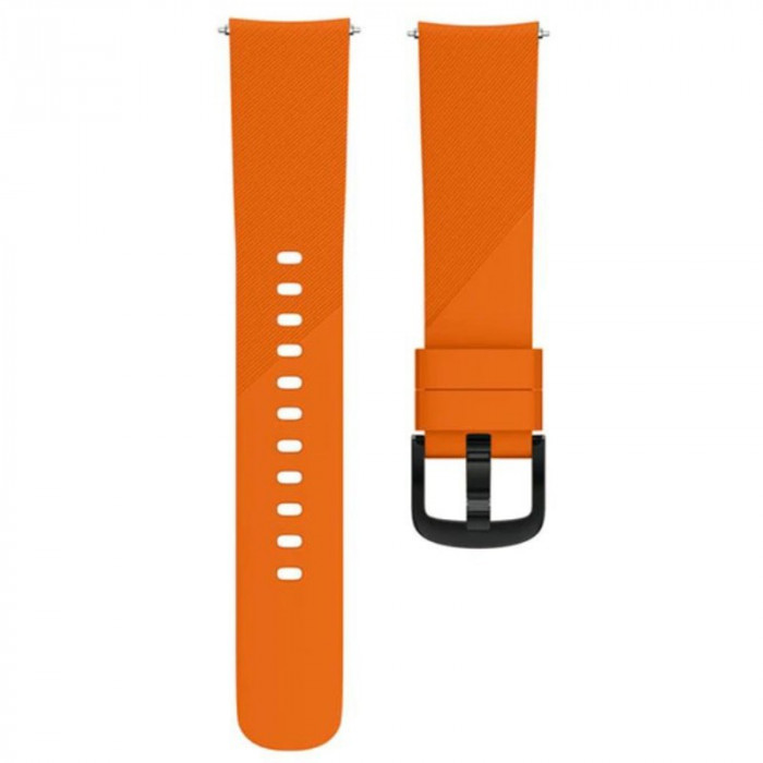 Curea silicon, compatibila Ticwatch E, telescoape Quick Release, 20mm, Orange