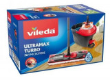 Cumpara ieftin Set de curățare Vileda Ultramax TURBO mop + găleată + Actifibre P&acirc;nză moale