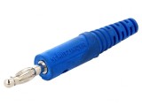 Mufă banană 4mm albastră 10A