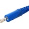 Mufă banană 4mm albastră 10A