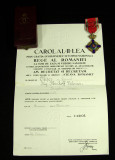 Ordinul Steaua Romaniei civil model 2, grad de Ofiter argint+ cutie+ brevet. Rar