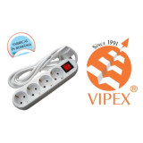 Vipex 43005 Prel suco (3&times;1,5mm) 4p 2m intrerupator