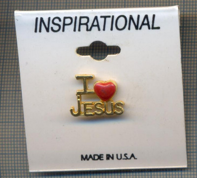 AX 1000 INSIGNA - ,,I (LOVE) JESUS&amp;quot; - INSPIRATIONAL -SUA -PENTRU COLECTIONARI foto