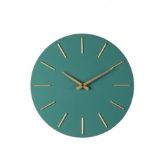 Ceas perete verde auriu Time Line 40x5 cm
