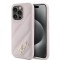 Husa iPhone 15 Pro Max Karl Lagerfeld Diagonal Quilted Script, roz, KLHCP15XPQDSMGP