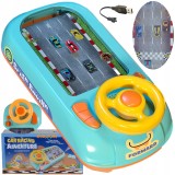 Simulator de condus pentru copii cu volan interactiv, sunete, 3&times;AA, 43&times;22&times;8 cm