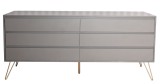 Comoda industriala grej cu sase sertare HMB412