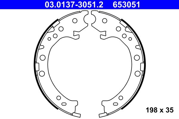 ATE 03.0137-3051.2 Set saboti frana, frana de mana
