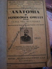 ANATOMIA SI FIZIOLOGIA OMULUI DE SANIELEVICI,VERNESCU,BOGOESCU 1938 foto