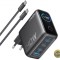 Incarcator Retea Cu Cablu USB-C Anker Zolo 140W 5A 1 x USB-A - 3 x USB-C Negru B2697GZ1