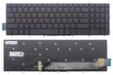 Tastatura laptop noua Dell Inspiron Gaming 15-7566 Black Backlit Red Printing Win 8 US