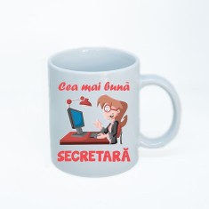 Cana alba personalizata secretara, INOVATIX&reg;. 330ml