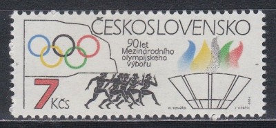 Cehoslovacia 1984 - A 90-a aniversare a Comitetului Internațional Olimpic, MNH foto