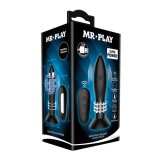 Dop Anal Vibratii Rotatii Mr. Play Rotation Beads Debra, Telecomanda, Ventuza, Silicon, Negru, 12 Functii Vibratii, 4 Rotatii