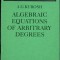 ALGEBRAIC EQUATIONS OF ARBITRARY DEGREES-A. G. KUROSH-259729