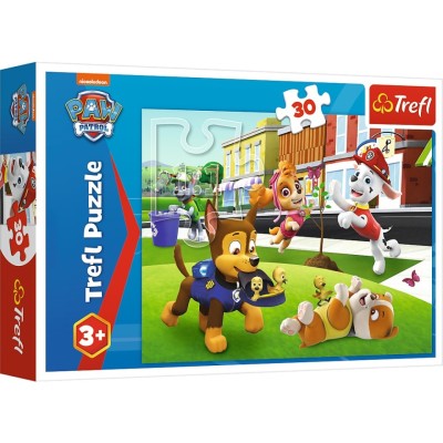 PUZZLE TREFL 30 PATRULA CATELUSILOR CATEI IN ACTIUNE foto