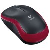 Mouse optic wireless Logitech M185 910-002237, 1000dpi, negru/rosu, Optica