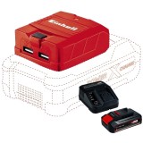 Einhell TE-CP 18 Li USB PXC + Starter Kit - Adaptor USB + Set 1 acumulator si incarcator Li-Ion 18 V 2.5 Ah