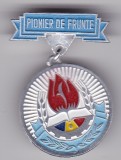 INSIGNA PIONIER Medalie Pionier de frunte Aluminiu vopsit