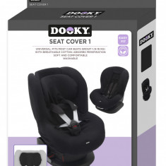 Husa de bumbac pentru scaune auto grupa I Dooky Black Uni