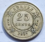 287. Moneda Belize 25 cents 2007, America Centrala si de Sud