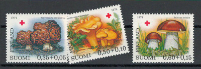 Finlanda 1974 MNH - Crucea Rosie: ciuperci, nestampilat foto