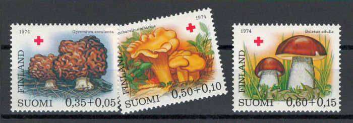 Finlanda 1974 MNH - Crucea Rosie: ciuperci, nestampilat