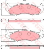Set placute frana,frana disc JEEP CHEROKEE (XJ) (1983 - 2001) TRW GDB1207