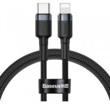 Cablu alimentare si date Baseus High Density Braided, Fast Charging Data Cable pt. smartphone, USB Type-C la Lightning PD 20W, braided, 1m, negru