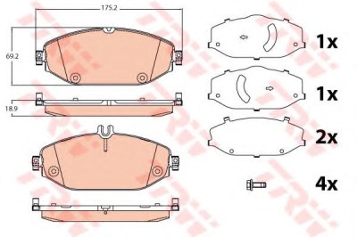 Set placute frana,frana disc MERCEDES C-CLASS Cupe (C205) (2015 - 2016) TRW GDB2097 foto