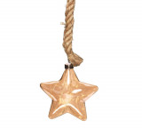 Decoratiune luminoasa Rope Star, 15 LED-uri, &Oslash;18 cm, sticla