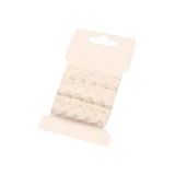 Cumpara ieftin Dantela bumbac crosetata, 15 mm x 3 m, Crem
