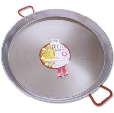 Tigaie din otel lustruit, paella valenciana, diametru 50 cm, 2 manere, 14 portii, Garcima, GRC10050 foto