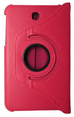 Husa tip carte rosie cu stand rotativa pentru Samsung Galaxy Tab 3 P3200 (SM-T211) / P3210 (SM-T210) foto