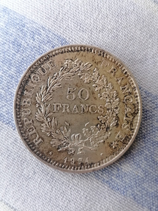 50 francs 1974 argint Franta