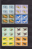 ROMANIA 1964 LP 580 INSECTE DIN FAUNA TARII NOASTRE BLOCURI 4 TIMBRE MNH