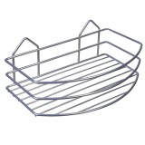 Raft Baie Metalic, Montaj Perete, 24x15x7cm, Argintiu