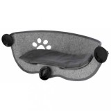 Kerbl Șezlong pisici cu montare pe geam Filzino, gri, 70 x 26 x 26 cm