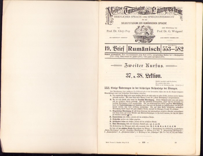 HST 548SP Methode Toussaint-Langenscheidt Selbstudium der rum&auml;nischen Sprache