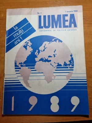 revista lumea 1 ianuarie 1989-numar de anul nou foto
