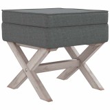 Cumpara ieftin Taburet de depozitare, gri inchis, 45x45x49 cm, material textil
