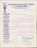 A2638N Factură Comptuar General de Optică București, 1930