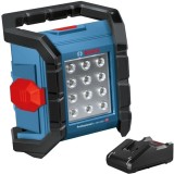 Bosch GLI 18V-1200 C + GAL 18V-40 - Lampa fara acumulatori Li-Ion 18 V - Ah + Incarcator acumulatori