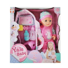 Papusa bebelus Yala, diverse accesorii, ochi mobili, face pipi, expresii realiste, hainute colorate, 3 ani+