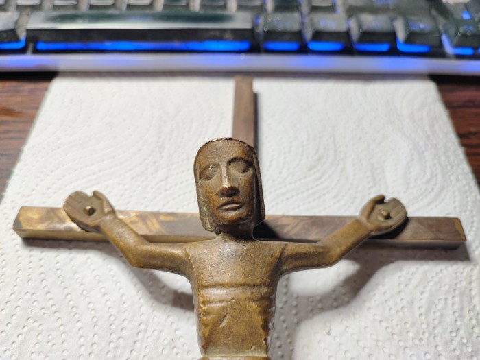 Crucifix vintage bronz germana