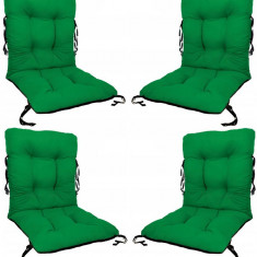 Set 4 perne decorative pentru scaun de bucatarie cu spatar, dimensiune sezut 42x40 cm, spatar 42x50 cm, culoare verde