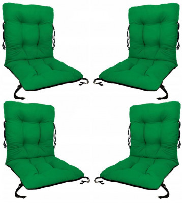 Set 4 perne decorative pentru scaun de bucatarie cu spatar, dimensiune sezut 42x40 cm, spatar 42x50 cm, culoare verde foto