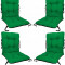 Set 4 perne decorative pentru scaun de bucatarie cu spatar, dimensiune sezut 42x40 cm, spatar 42x50 cm, culoare verde